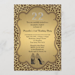 Invitation 22e,Fête d'anniversaire 22e,Chaussures à talons ha