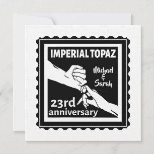 Invitation 23e anniversaire du mariage Imperial Topaz