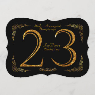 Invitation 23ème, fête d'anniversaire 23ème, grand Gatsby, no