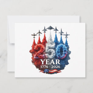 Invitation 250 Ans Américain 250e USA Patriotique 4 juillet