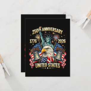 Invitation 250 Ans Anniversaire Américain 1776-2026 Drapeau U