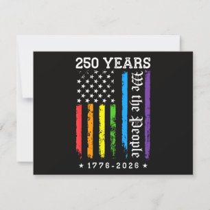 Invitation 250 Ans de Drapeau de Fierté LGBT Américain 250e A