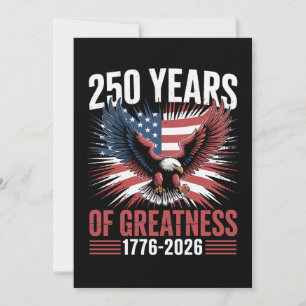Invitation 250 Ans De Grandeur 1776 2026 250e Anniversaire