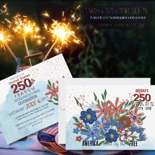Invitation 250 ans de liberté Semiquincentenaire floral des É