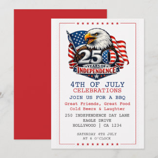 Invitation 250 Years of Independence 4th of July Party