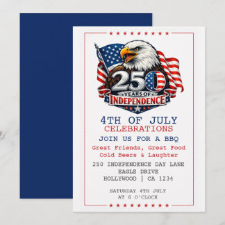 Invitation 250 Years of Independence 4th of July Party