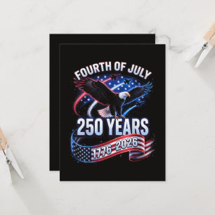 Invitation 250e anniversaire États-Unis 1776-2026 Patriotique