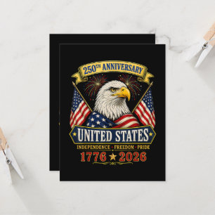 Invitation 250e anniversaire USA 4 juillet Patriotique