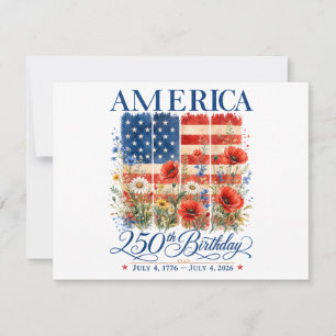 Invitation 250e anniversaire USA Femmes 4 juillet Amérique 25
