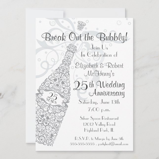 Invitation 25 ans Fête du Champagne (Devant)