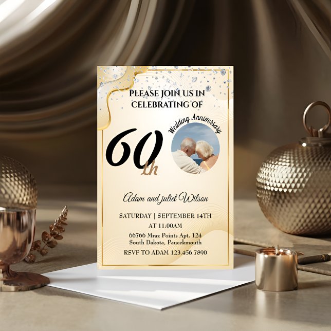 Invitation 25e 40e 10e 75e 60e anniversaire de mariage (Créateur téléchargé)