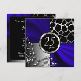 Invitation 25e Anniversaire Bleu | Toutes Occasions
