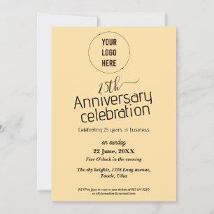 Invitation 25e anniversaire de la compagnie