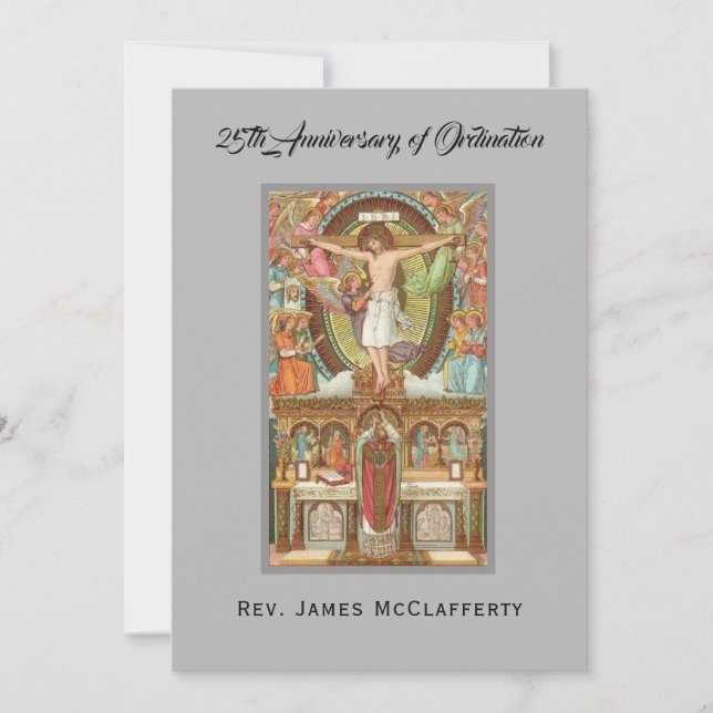 Invitation 25e anniversaire d'ordination sacerdotale (Devant)