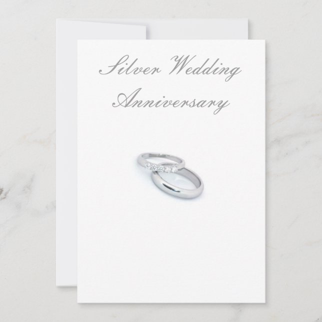 Invitation 25E Anniversaire du Mariage d'argent (Devant)