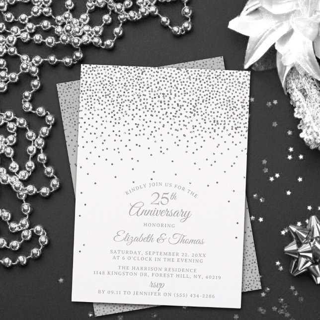 Invitation 25e anniversaire du Mariage d'argent (Créateur téléchargé)
