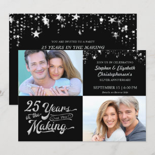 Invitation 25e anniversaire du Mariage Photos Étoiles
