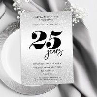 25e anniversaire Mariage d'argent moderne