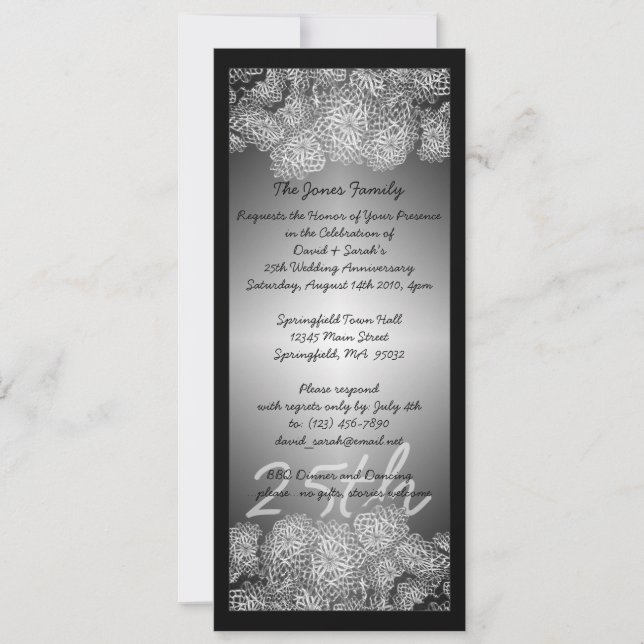 Invitation 25ème Anniversaire (Devant)