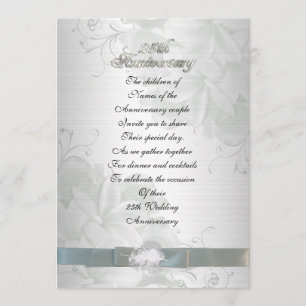 Invitation 25ème anniversaire pour l'invitation de parents