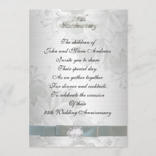 Invitation 25ème anniversaire pour l'invitation de parents