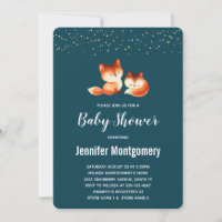 2 mignons petits Baby showers de renards rouges