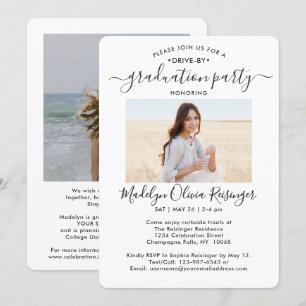 Invitation 2 Photo Conduite par la fête de graduation Parade 