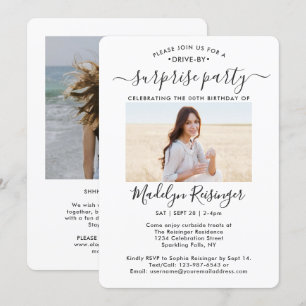 Invitation 2 Photo Drive-By Surprise Anniversaire Parade