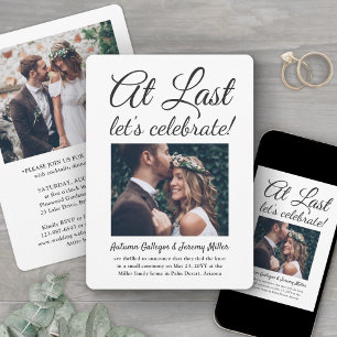 Invitation 2 Photo Enfin Célébration De Réception De Mariage