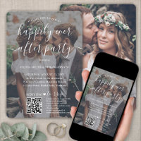 2 Photo Happy Ever Après Parti QR RSVP Mariage