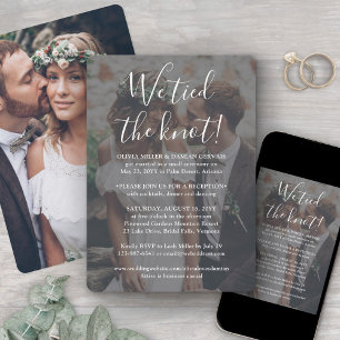 Invitation 2 Photo Réception de mariage Nous avons noué le nœ
