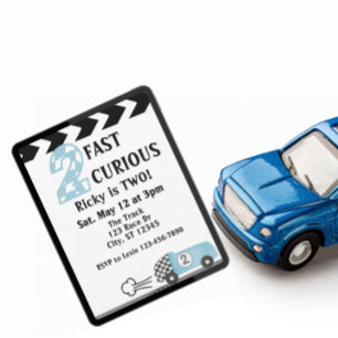 Invitation 2 Rapide 2 Curieux, Voiture de course 2e anniversa