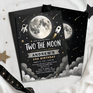 Invitation 2e anniversaire Space Moon