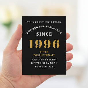 Invitation 30e anniversaire 1996 Noir Or