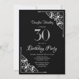 Invitation 30e anniversaire de la frontière décorative