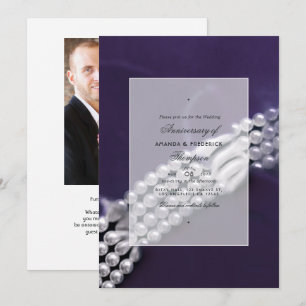 Invitation 30e anniversaire de la Mariage Pearl Photo