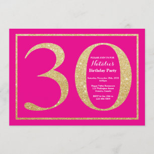 Invitation 30e anniversaire de la Parties scintillant Hot Pin