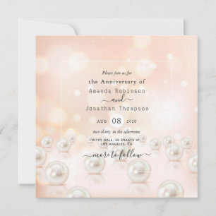 Invitation 30e anniversaire de mariage de perle