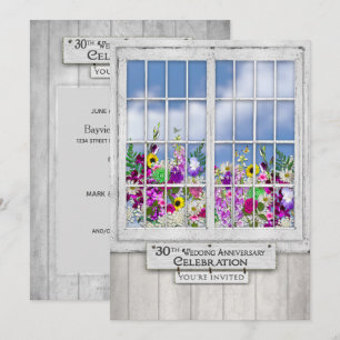 Invitation 30e anniversaire de Mariage INVITATION, fenêtre ru
