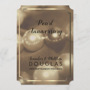 Invitation 30e Anniversaire de Mariage Perle Nostalgie Invita