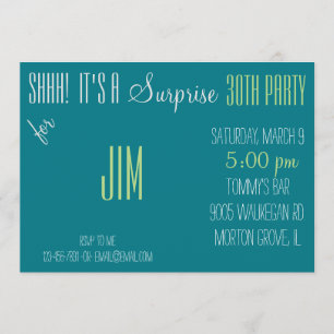 Invitation 30e anniversaire de surprise
