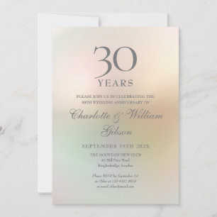 Invitation 30e anniversaire du Mariage Pearl Heart Photo Invi