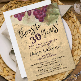 Invitation 30e anniversaire du vignoble À 30 ans de vin et