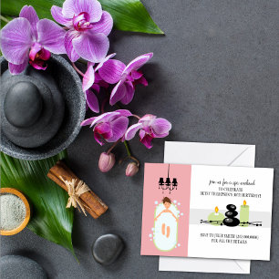 Invitation 30e anniversaire fille Spa week-end Getaway Invita