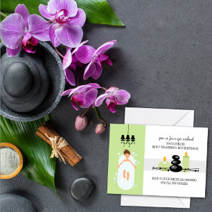 Invitation 30e anniversaire fille Spa week-end Getaway Invita
