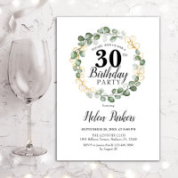 30e anniversaire - Green Eucalyptus Foliage Wreath