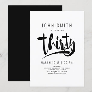 Invitation 30e anniversaire, Moderne, Masculine