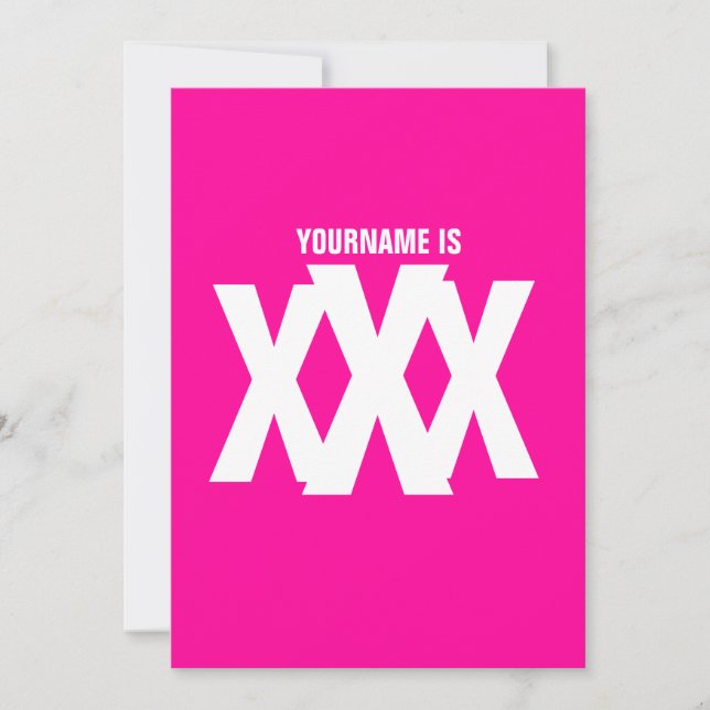 Invitation 30e anniversaire - Sale 30 - Triple X (Devant)