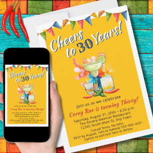Invitation 30e anniversaire Salutations à 30 ans Margarita Fi