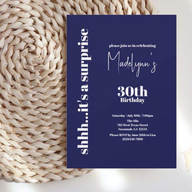 Invitation 30e anniversaire surpris de la marine moderne (Créateur téléchargé)